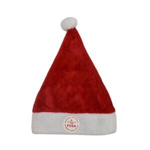 Plush Santa Hat Adult Size Fairfield University FUSA Red White Christmas Hat